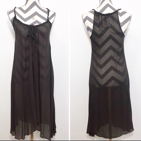 GARY GRAHAM 100% silk designer midi slip dress - Picture 4 of 4